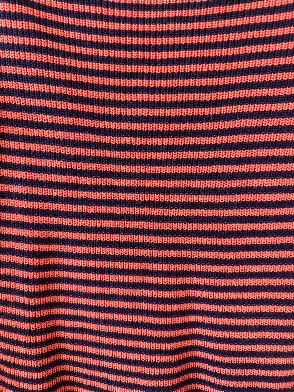 Ralph Lauren Y2K Cotton Boatneck Stripe Sweater Women’s M Orange Navy Fall - Picture 3 of 8
